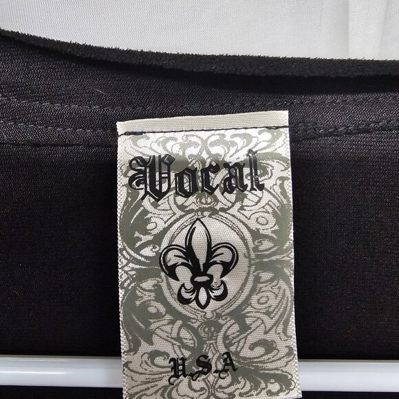 Vocal Jacket Black Goth Whimsigoth Grunge Lace Faux Suede M - Picture 7 of 9